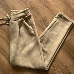 Fais suede high rise harem pants